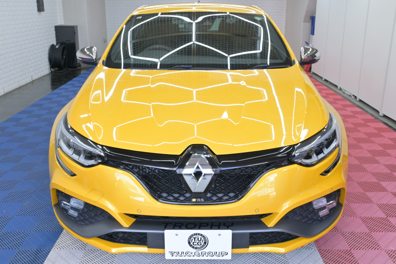 ルノー メガーヌ RSﾄﾛﾌｨｰ　RECARO製ﾌﾛﾝﾄﾊﾞｹｯﾄｼｰﾄ 純正ﾀｯﾁｽｸﾘｰﾝ Bluetoothｵｰﾃﾞｨｵ CarPlay Bｶﾒﾗ 前後PTS 19ｲﾝﾁ鍛造AW ﾌﾞﾚﾝﾎﾞ製ﾚｯﾄﾞｷｬﾘﾊﾟｰ LEDﾍｯﾄﾞﾗｲﾄ　2年保証付