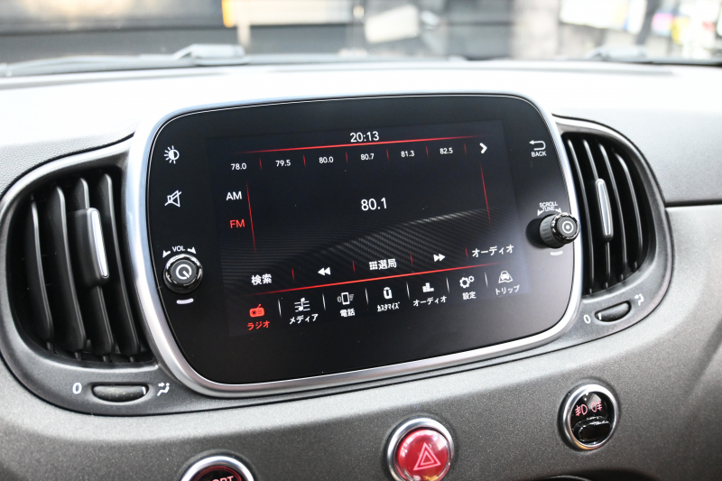 アバルト 595 595ｺﾝﾍﾟﾃｨﾂｨｵｰﾈ　正規D車 左H 5速MT Sabeltｽﾎﾟｰﾂｼｰﾄ(ﾌﾞﾗｳﾝ) Uconnectﾌﾟﾚｰﾔｰ Carplay/AndroidAuto 17ｲﾝﾁAW ﾚｯﾄﾞｷｬﾘﾊﾟｰ ﾚｺｰﾄﾞﾓﾝﾂｧ　2年保証付