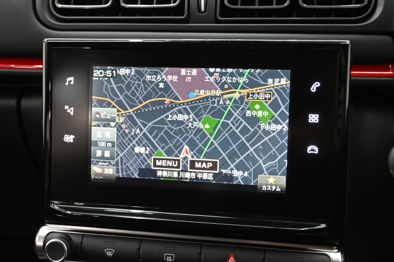 シトロエン C3 ｼｬｲﾝ　1ｵｰﾅｰ Pｽﾀ ECO ｸﾙｺﾝ ｱｸﾃｨﾌﾞｾｰﾌﾃｨﾌﾞﾚｰｷ LDW BSM ﾌｧﾌﾞﾘｯｸｼｰﾄ 7ｲﾝﾁﾀｯﾁｽｸﾘｰﾝ CarPlay 16ｲﾝﾁAW ﾊﾞｲﾄｰﾝﾙｰﾌ　2年保証付