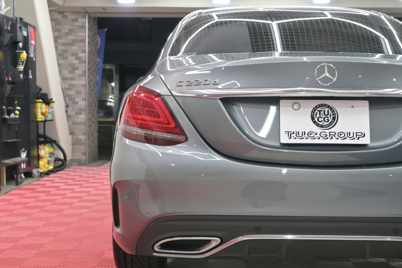 メルセデスベンツ Cクラス C220d ﾛｰﾚｳｽED ｽﾎﾟｰﾂ+&ﾚｰﾀﾞｰｾｰﾌﾃｨP　後期 ACC Pｽﾀ ECO LKA 黒革 HDDﾅﾋﾞTV Bｶﾒﾗ Carplay AMGｴｱﾛ&AMG18ｲﾝﾁAW LEDﾗｲﾄ　2年保証付