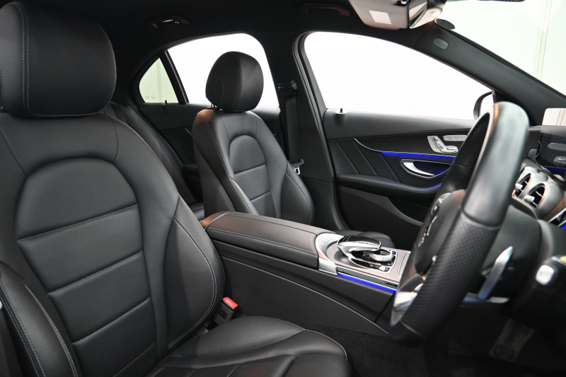 メルセデスベンツ Cクラス C220d ﾛｰﾚｳｽED ｽﾎﾟｰﾂ+&ﾚｰﾀﾞｰｾｰﾌﾃｨP　後期 ACC Pｽﾀ ECO LKA 黒革 HDDﾅﾋﾞTV Bｶﾒﾗ Carplay AMGｴｱﾛ&AMG18ｲﾝﾁAW LEDﾗｲﾄ　2年保証付