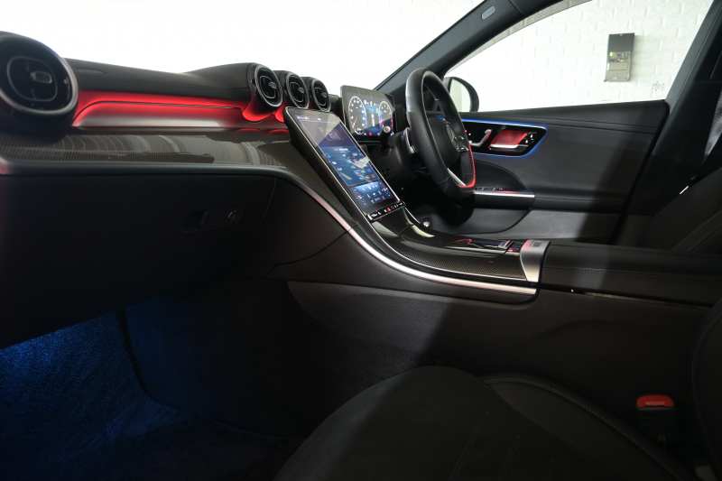 メルセデスベンツ Cクラス C200 4MATIC AVG AMGﾗｲﾝ&ﾚｰﾀﾞｰｾｰﾌﾃｨPKG　1ｵｰﾅｰ ACC 4WD Pｽﾀ ECO ﾊｰﾌ革 HDDﾅﾋﾞTV 360ｶﾒﾗ CarPlay AMGｴｱﾛ&18ｲﾝﾁAW LEDﾗｲﾄ　2年保証付