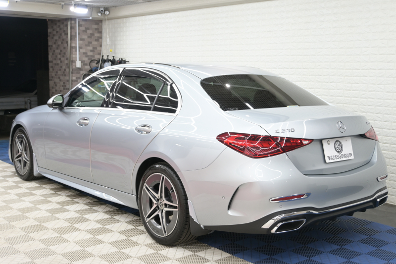 メルセデスベンツ Cクラス C200 4MATIC AVG AMGﾗｲﾝ&ﾚｰﾀﾞｰｾｰﾌﾃｨPKG　1ｵｰﾅｰ ACC 4WD Pｽﾀ ECO ﾊｰﾌ革 HDDﾅﾋﾞTV 360ｶﾒﾗ CarPlay AMGｴｱﾛ&18ｲﾝﾁAW LEDﾗｲﾄ　2年保証付