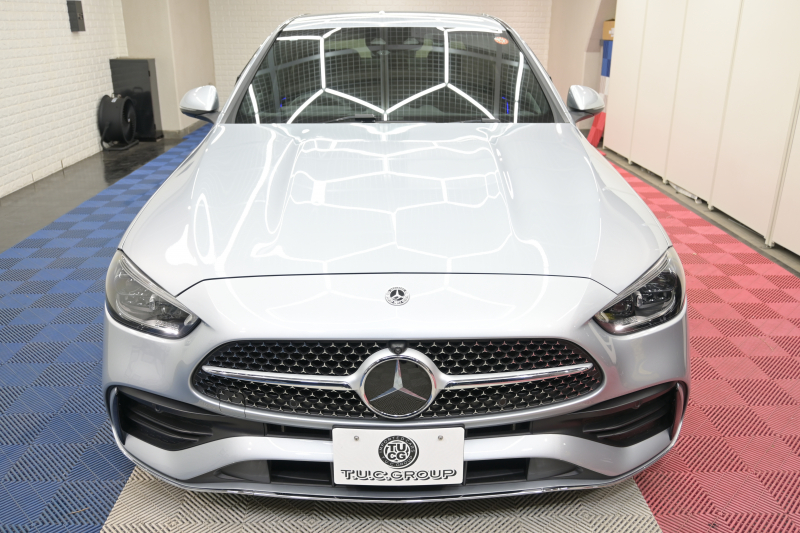 メルセデスベンツ Cクラス C200 4MATIC AVG AMGﾗｲﾝ&ﾚｰﾀﾞｰｾｰﾌﾃｨPKG　1ｵｰﾅｰ ACC 4WD Pｽﾀ ECO ﾊｰﾌ革 HDDﾅﾋﾞTV 360ｶﾒﾗ CarPlay AMGｴｱﾛ&18ｲﾝﾁAW LEDﾗｲﾄ　2年保証付