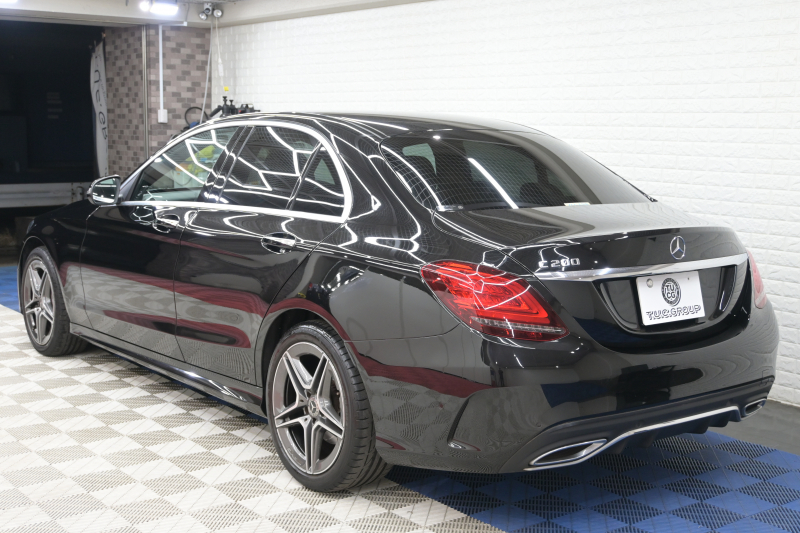 メルセデスベンツ Cクラス C200 ﾛｰﾚｳｽED ｽﾎﾟｰﾂ+&ﾚｰﾀﾞｰｾｰﾌﾃｨP　後期 ACC Pｽﾀ ECO LKA 黒革 ﾍﾞﾝﾁﾚｰﾀｰ 純正HDDﾅﾋﾞTV Bｶﾒﾗ CarPlay AMGｴｱﾛ&AMG18ｲﾝﾁAW LEDﾗｲﾄ　2年保証付