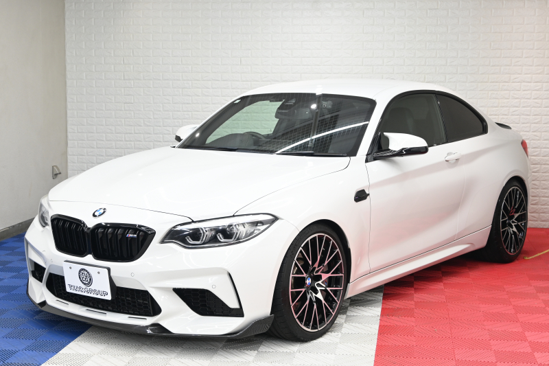 BMW Mシリーズ M2 ｺﾝﾍﾟﾃｨｼｮﾝ　正規D車 後期LCI ｺﾝﾌｫｰﾄA ｲﾝﾃﾘｼﾞｪﾝﾄS 黒革 純正iDriveﾅﾋﾞ harman/kardon 19ｲﾝﾁAW Mﾊﾟﾌｫｰﾏﾝｽﾊﾟｰﾂ KW車高調　2年保証付