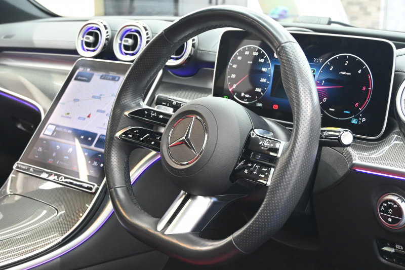 メルセデスベンツ Cクラス C220d ｽﾃｰｼｮﾝﾜｺﾞﾝ AVG AMGﾗｲﾝ ﾚｻﾞｰEXC&ﾚｰﾀﾞｰSP　1ｵｰﾅｰ ACC Pｽﾀ ECO 黒赤革 ﾊﾟﾉﾗﾏｻﾝﾙｰﾌ MBUXﾅﾋﾞTV 360ｶﾒﾗ CarPlay ﾍｯﾄﾞｱｯﾌﾟD AMGｴｱﾛ&18ｲﾝﾁAW LED　2年保証付