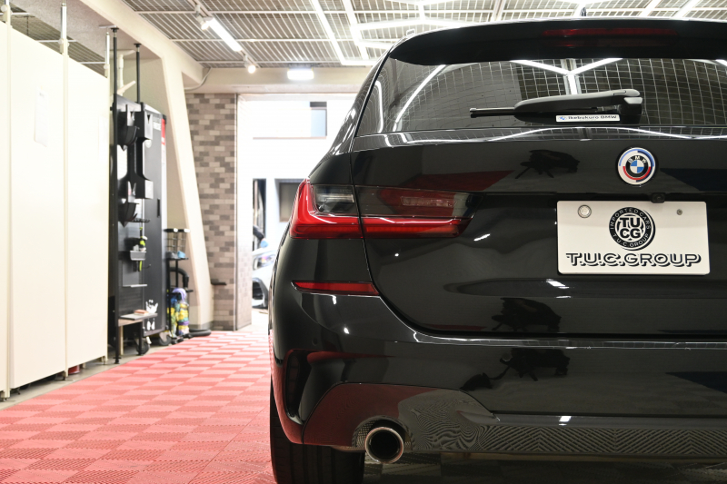 BMW 3シリーズ 320i ﾂｰﾘﾝｸﾞ Mｽﾎﾟｰﾂ ﾊｲﾗｲﾝPKG　ACC 黒革 純正HDDﾅﾋﾞ CarPlay 360ｶﾒﾗ Mｴｱﾛ&18ｲﾝﾁAW 自動ﾄﾗﾝｸ ﾜｲﾔﾚｽﾁｬｰｼﾞ　2年保証付