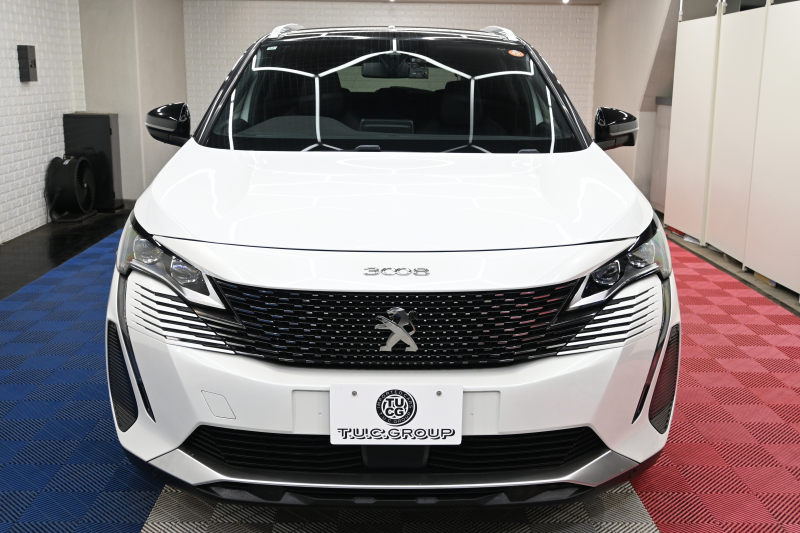 プジョー 3008 3008 GT ﾌﾞﾙｰHDi　後期ﾓﾃﾞﾙ ACC LKA ﾊｰﾌ革 純正ﾅﾋﾞTV CarPlay Bｶﾒﾗ 前後ｺｰﾅｰｾﾝｻｰ 純正18ｲﾝﾁAW LEDﾗｲﾄ　2年保証付
