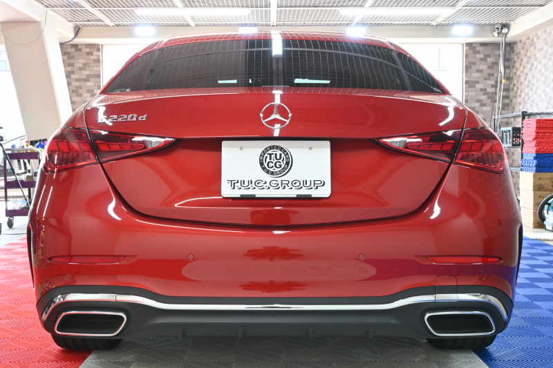 メルセデスベンツ Cクラス C220d ｱﾊﾞﾝｷﾞｬﾙﾄﾞ ﾚｻﾞｰEX&RSP　Pｽﾀ ECO ACC 黒革 純正ﾅﾋﾞ ﾌﾙｾｸﾞ Carplay AMGｴｱﾛ&18AW LEDﾗｲﾄ ﾍｯﾄﾞｱｯﾌﾟD　2年保証付