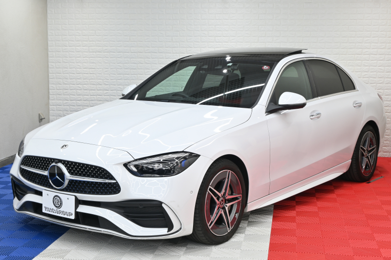 メルセデスベンツ Cクラス C200AVG AMGﾗｲﾝ ﾚｻﾞｰEXｸﾙ&ﾍﾞｰｼｯｸP ﾚｰﾀﾞｰP　ACC Pｽﾀ ECO  赤/黒革 ﾊﾟﾉﾗﾏR HDDﾅﾋﾞTV 360ｶﾒﾗ Carplay AMGｴｱﾛ&18ｲﾝﾁAW LED　新車保証付