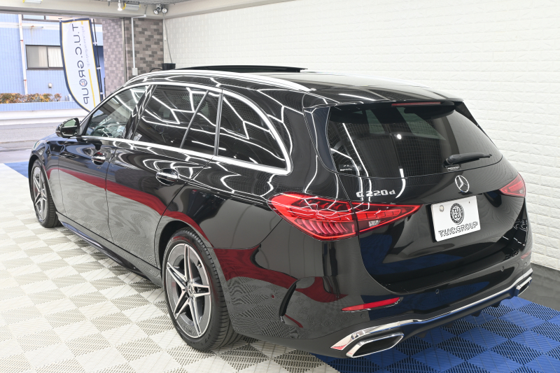 メルセデスベンツ Cクラス C220dｽﾃｰｼｮﾝﾜｺﾞﾝAVG AMGﾗｲﾝ ﾚｻﾞｰEXｸﾙ&ﾍﾞｰｼｯｸP RSP　1ｵﾅ 赤×黒革ﾊﾟﾉﾗﾏR HDDﾅﾋﾞTV Carplay AMGｴｱﾛ&18ｲﾝﾁAW 新車保証継承可