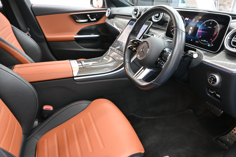 メルセデスベンツ Cクラス C220d AVG AMGﾗｲﾝ ﾚｻﾞｰEXｸﾙ&ﾍﾞｰｼｯｸP ﾚｰﾀﾞｰP　ACC Pｽﾀ ECO  黒革 ﾊﾟﾉﾗﾏR HDDﾅﾋﾞTV 360ｶﾒﾗ Carplay AMGｴｱﾛ&18ｲﾝﾁAW LED　新車保証付